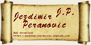 Jezdimir Peranović vizit kartica
